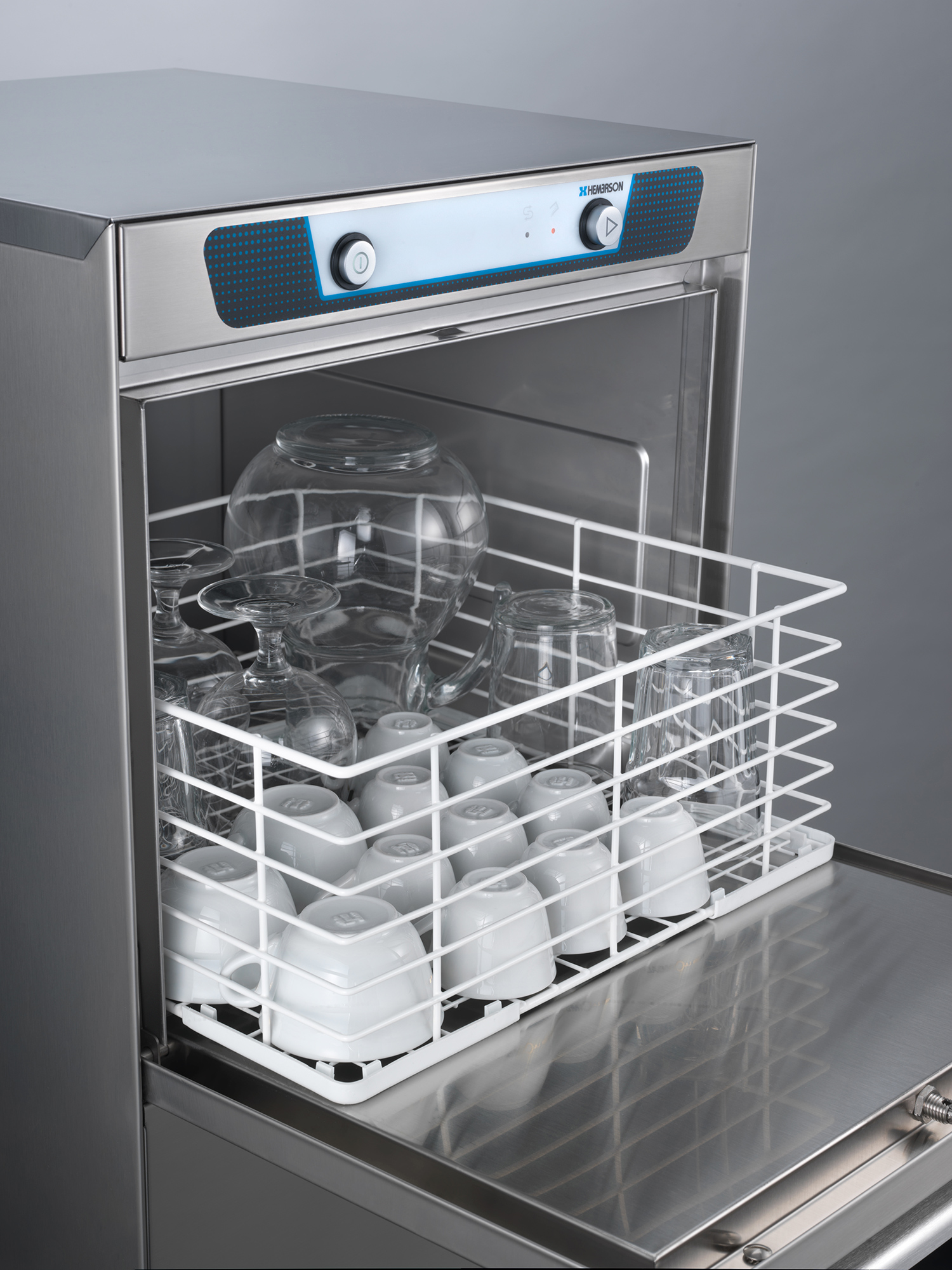 Lavastoviglie per bicchieri e tazzine professionale Hemerson con cestello estraibile